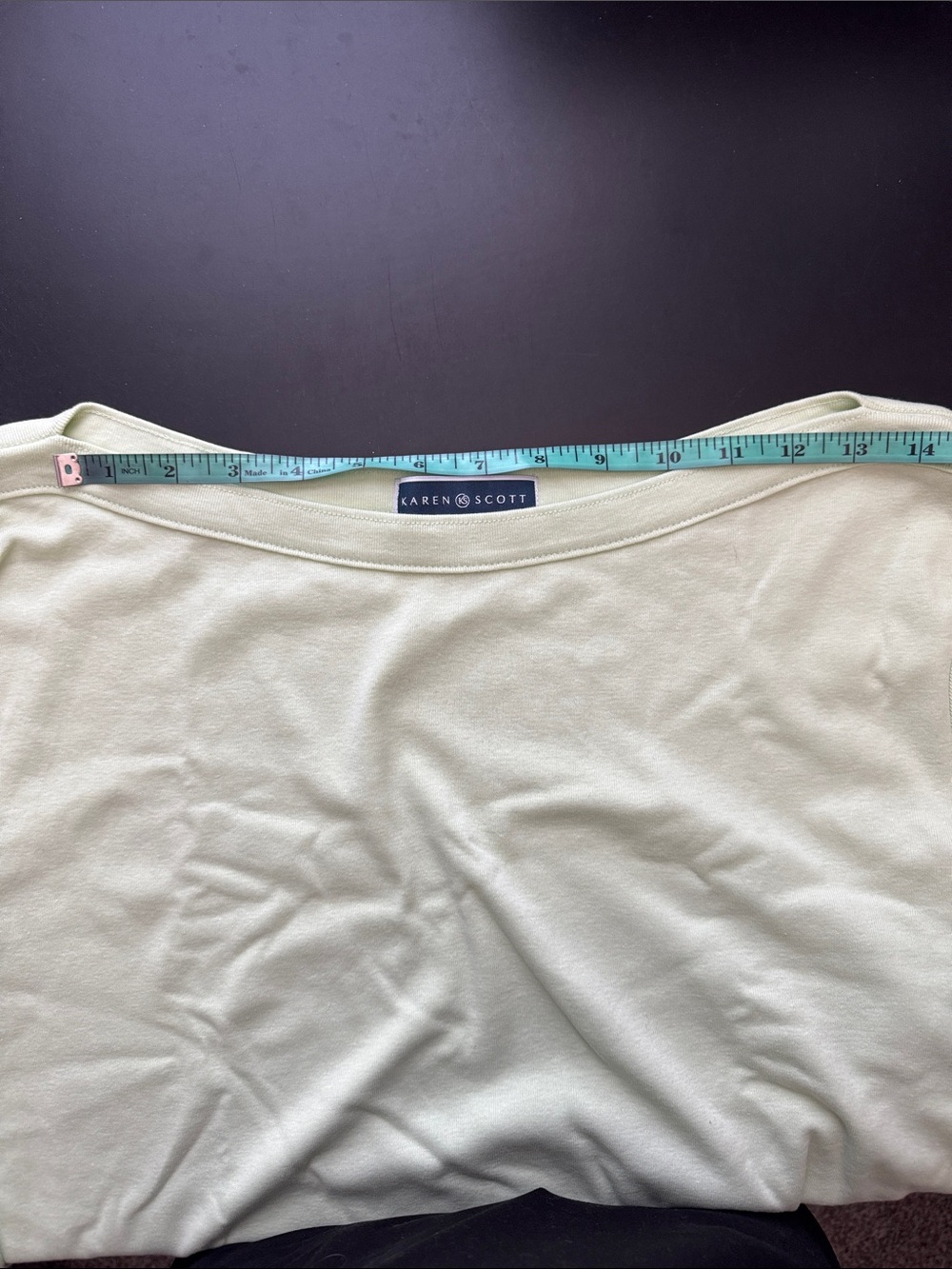 Light Green Elbow Sleeve Boatneck Short Sleeve Top Plus Size 3X - Picture 8 of 8